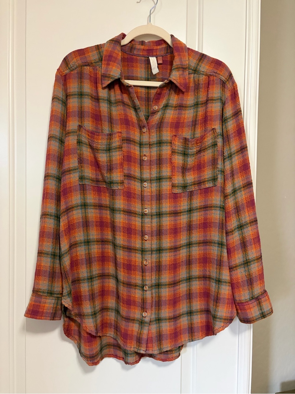 💕🧡Anthropologie Pilot The Hadley Relaced Plaid Button-Down Shirt🧡💕 fine